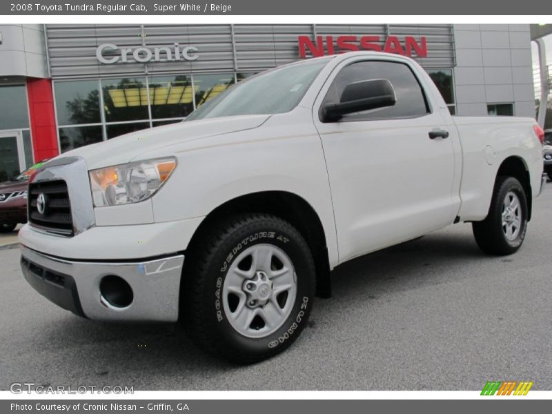 Super White / Beige 2008 Toyota Tundra Regular Cab