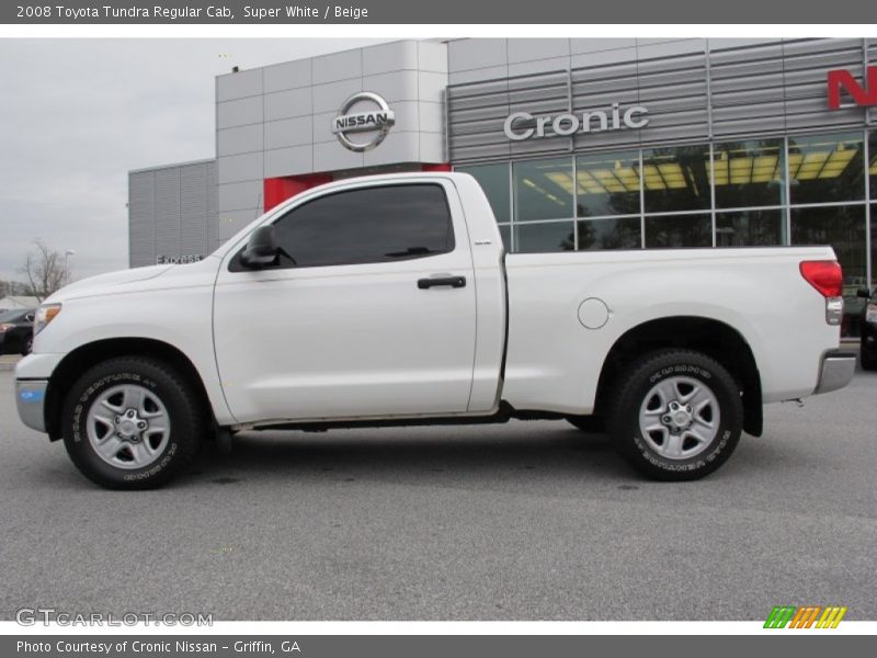 Super White / Beige 2008 Toyota Tundra Regular Cab