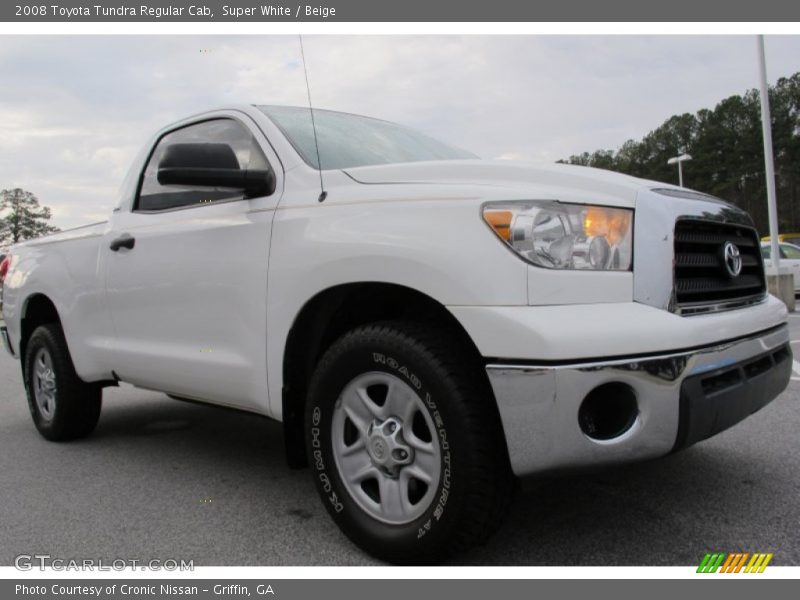 Super White / Beige 2008 Toyota Tundra Regular Cab