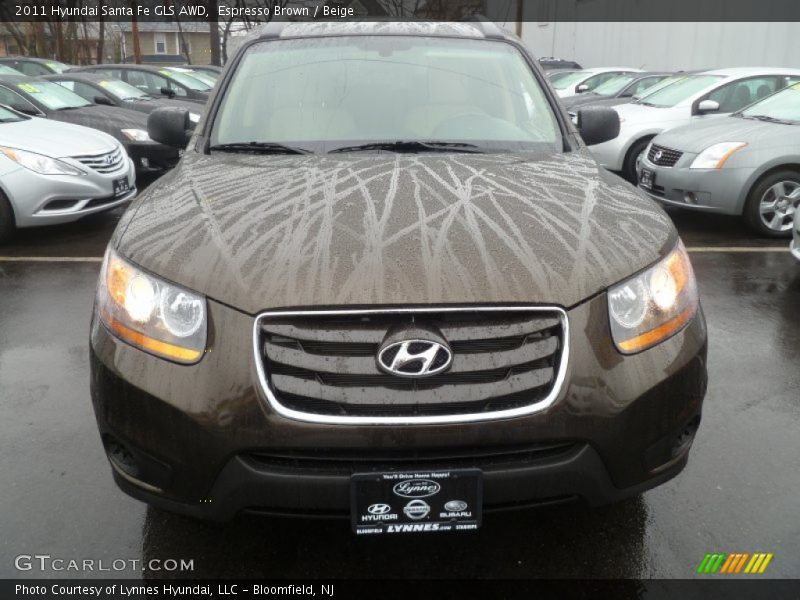 Espresso Brown / Beige 2011 Hyundai Santa Fe GLS AWD