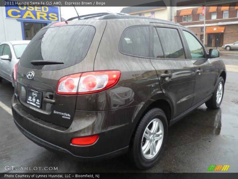 Espresso Brown / Beige 2011 Hyundai Santa Fe GLS AWD