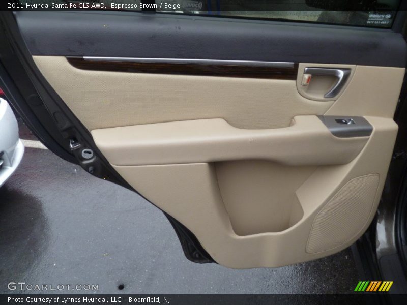 Espresso Brown / Beige 2011 Hyundai Santa Fe GLS AWD