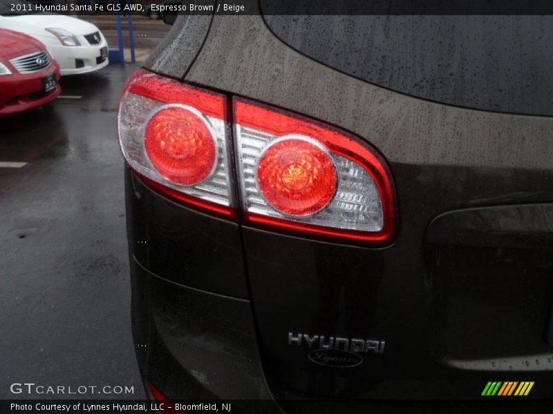 Espresso Brown / Beige 2011 Hyundai Santa Fe GLS AWD