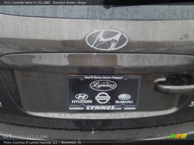 Espresso Brown / Beige 2011 Hyundai Santa Fe GLS AWD