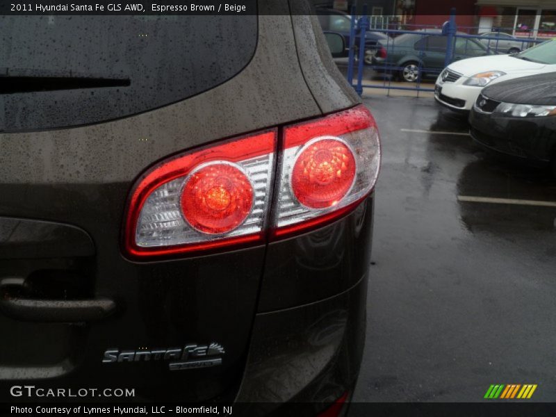 Espresso Brown / Beige 2011 Hyundai Santa Fe GLS AWD