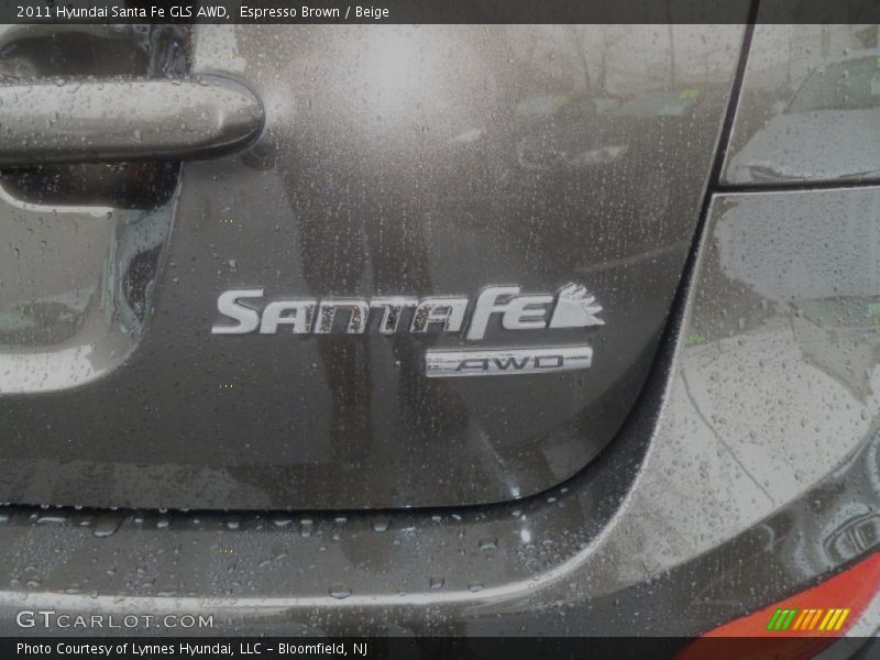Espresso Brown / Beige 2011 Hyundai Santa Fe GLS AWD