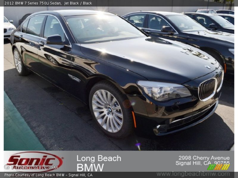 Jet Black / Black 2012 BMW 7 Series 750Li Sedan