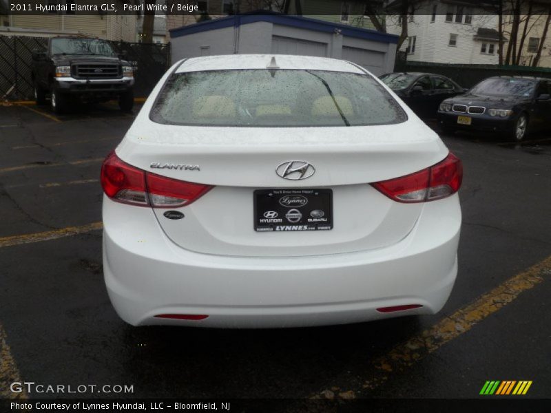 Pearl White / Beige 2011 Hyundai Elantra GLS