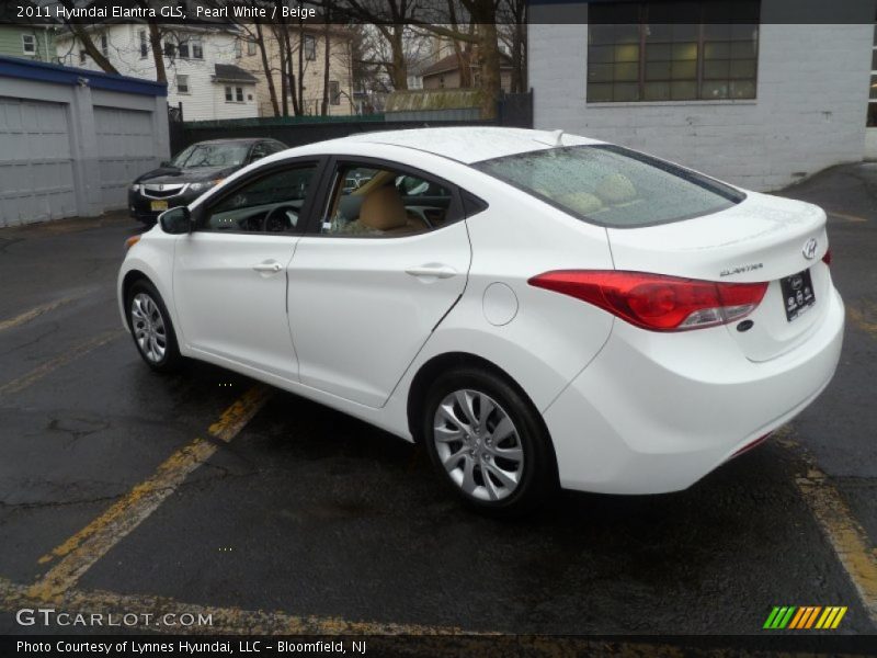 Pearl White / Beige 2011 Hyundai Elantra GLS