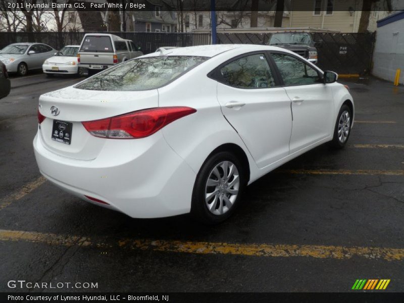 Pearl White / Beige 2011 Hyundai Elantra GLS