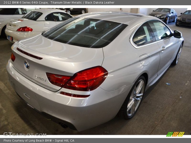 Titanium Silver Metallic / Black Dakota Leather 2012 BMW 6 Series 640i Coupe