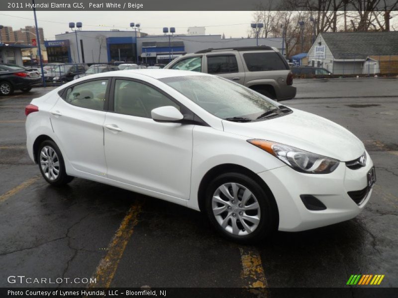 Pearl White / Beige 2011 Hyundai Elantra GLS