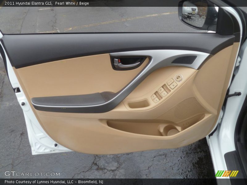 Pearl White / Beige 2011 Hyundai Elantra GLS