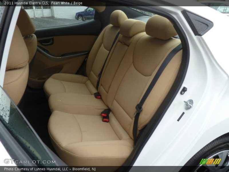 Pearl White / Beige 2011 Hyundai Elantra GLS