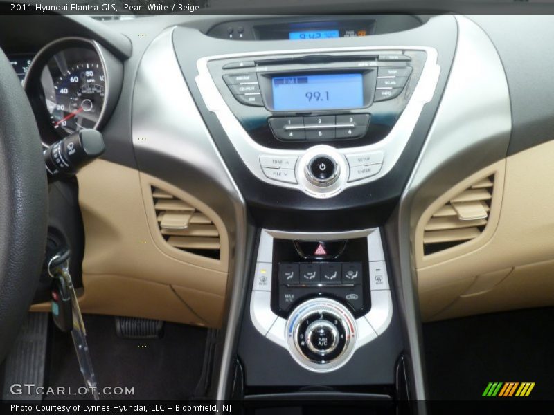 Pearl White / Beige 2011 Hyundai Elantra GLS