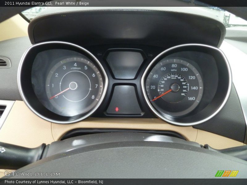 Pearl White / Beige 2011 Hyundai Elantra GLS