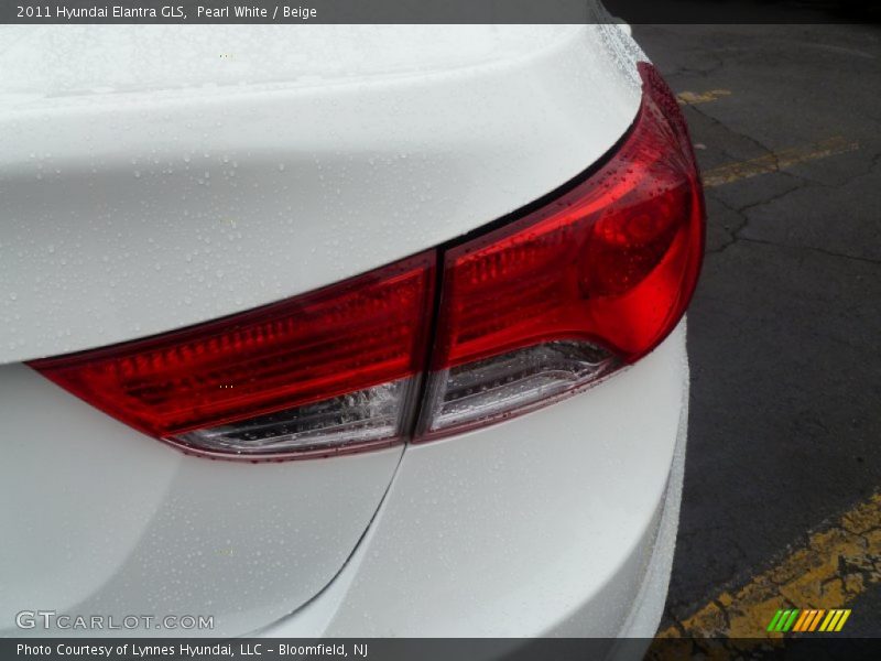 Pearl White / Beige 2011 Hyundai Elantra GLS