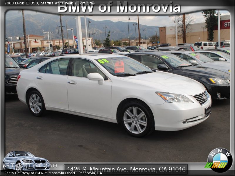 Starfire White Pearl / Light Gray 2008 Lexus ES 350