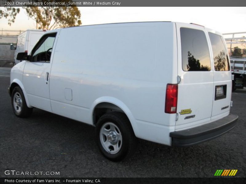Summit White / Medium Gray 2003 Chevrolet Astro Commercial
