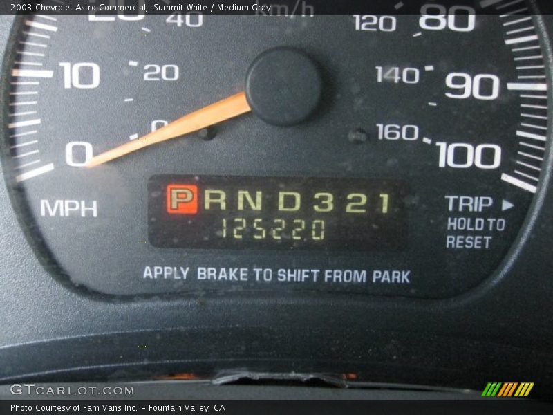 Summit White / Medium Gray 2003 Chevrolet Astro Commercial