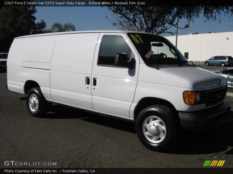 Oxford White / Medium Flint Grey 2007 Ford E Series Van E350 Super Duty Cargo