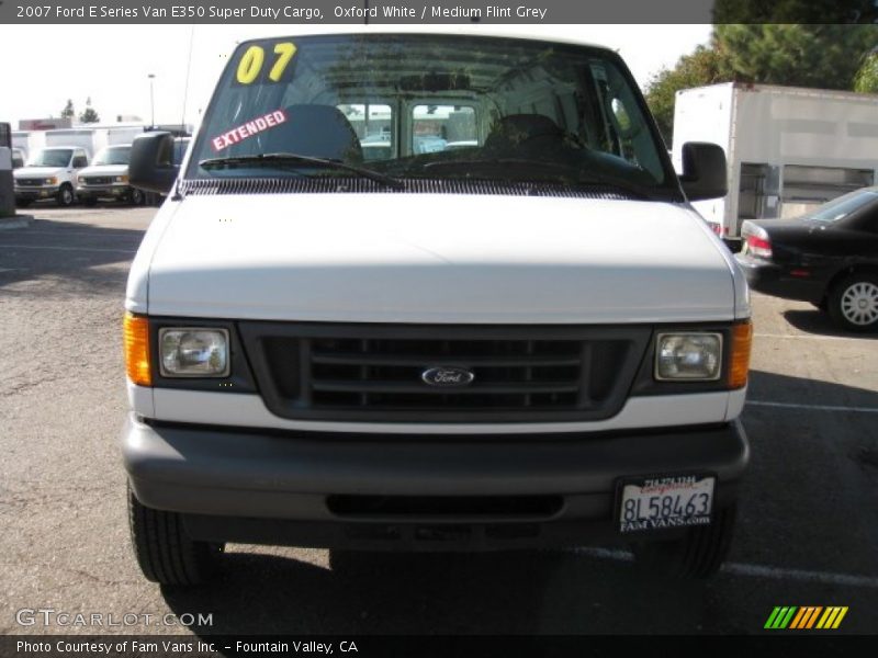 Oxford White / Medium Flint Grey 2007 Ford E Series Van E350 Super Duty Cargo