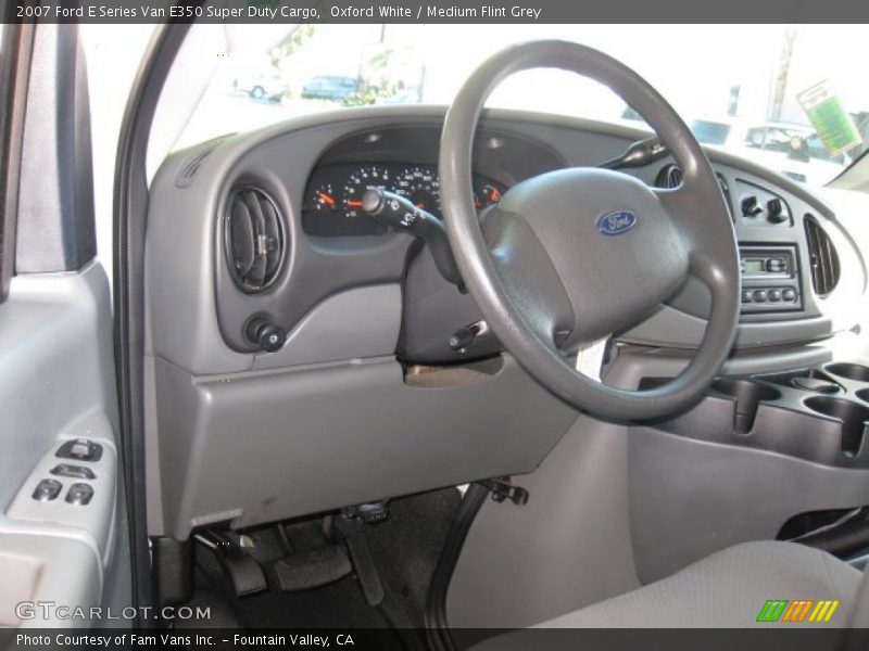 Oxford White / Medium Flint Grey 2007 Ford E Series Van E350 Super Duty Cargo