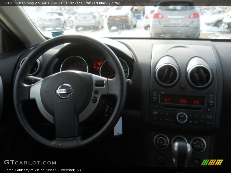 Wicked Black / Gray 2010 Nissan Rogue S AWD 360 Value Package