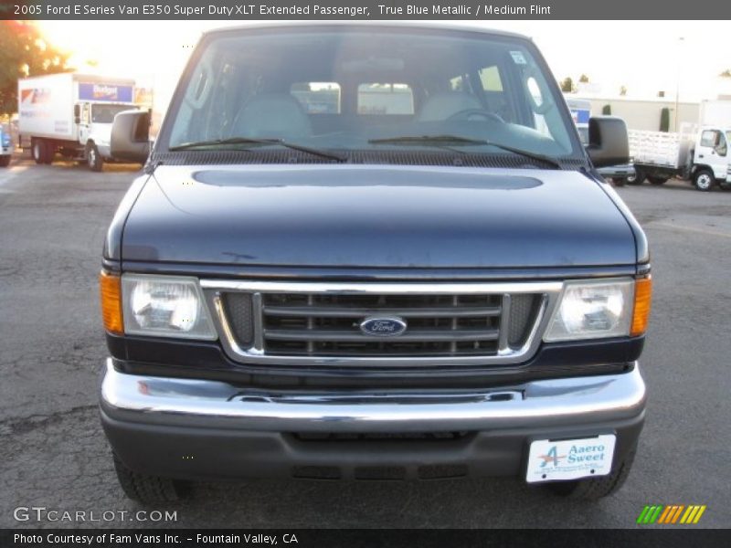 True Blue Metallic / Medium Flint 2005 Ford E Series Van E350 Super Duty XLT Extended Passenger