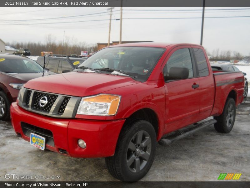 Red Alert / Charcoal 2012 Nissan Titan S King Cab 4x4
