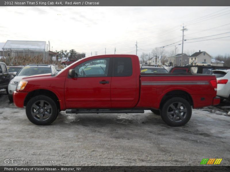 Red Alert / Charcoal 2012 Nissan Titan S King Cab 4x4