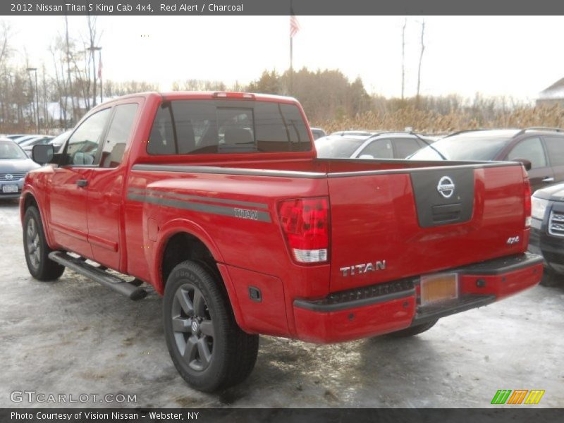Red Alert / Charcoal 2012 Nissan Titan S King Cab 4x4
