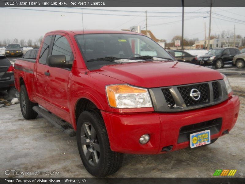 Red Alert / Charcoal 2012 Nissan Titan S King Cab 4x4