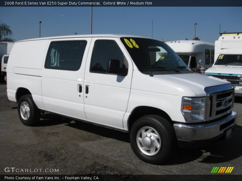 Oxford White / Medium Flint 2008 Ford E Series Van E250 Super Duty Commericial