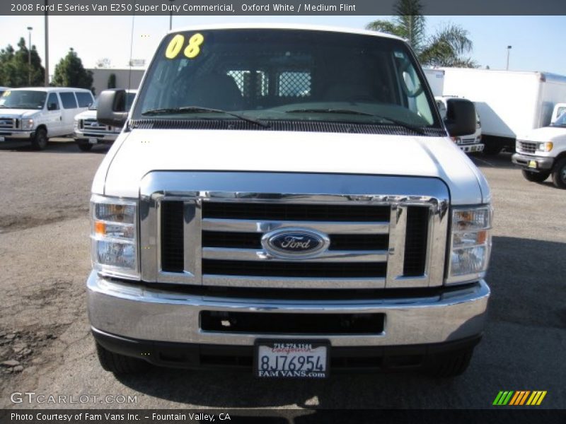 Oxford White / Medium Flint 2008 Ford E Series Van E250 Super Duty Commericial