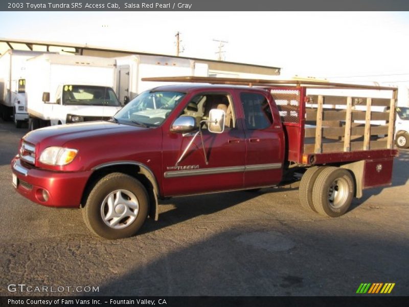 Salsa Red Pearl / Gray 2003 Toyota Tundra SR5 Access Cab
