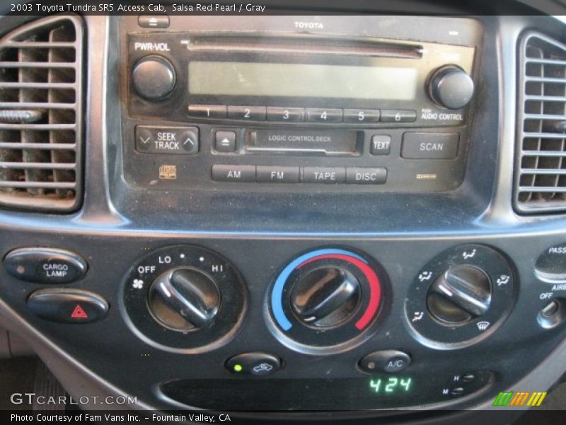 Salsa Red Pearl / Gray 2003 Toyota Tundra SR5 Access Cab