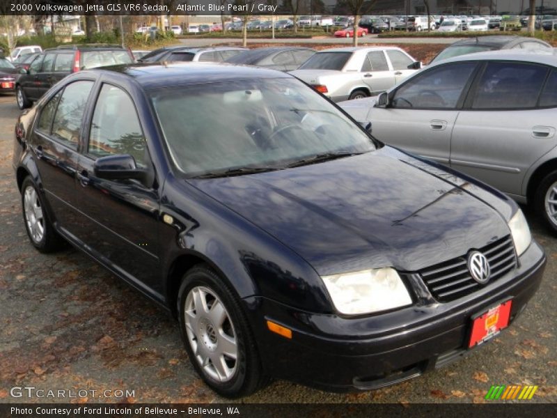 Atlantic Blue Pearl / Gray 2000 Volkswagen Jetta GLS VR6 Sedan