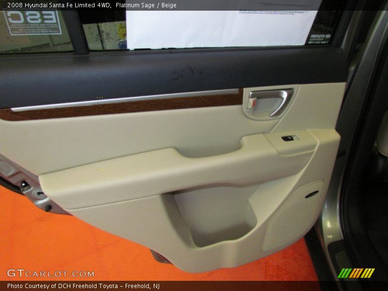 Platinum Sage / Beige 2008 Hyundai Santa Fe Limited 4WD