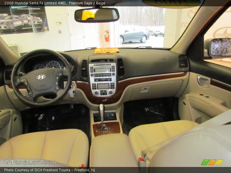 Platinum Sage / Beige 2008 Hyundai Santa Fe Limited 4WD