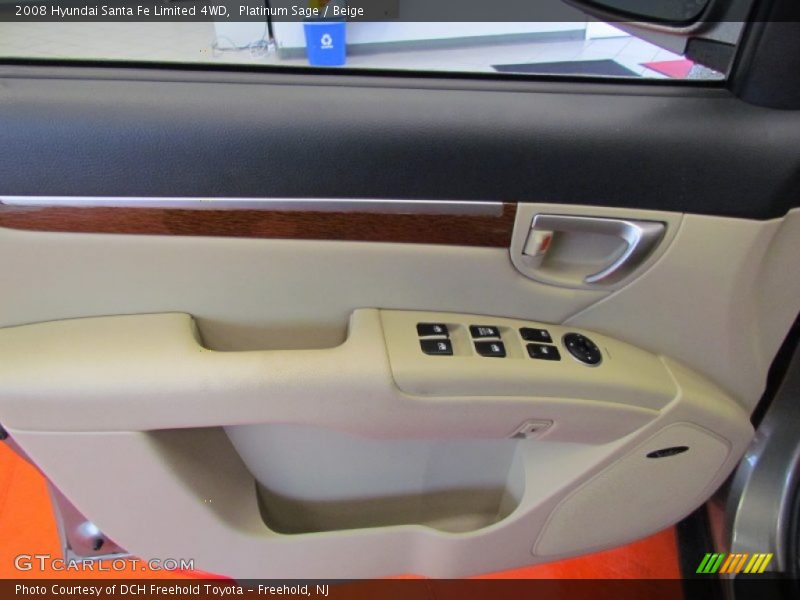 Platinum Sage / Beige 2008 Hyundai Santa Fe Limited 4WD