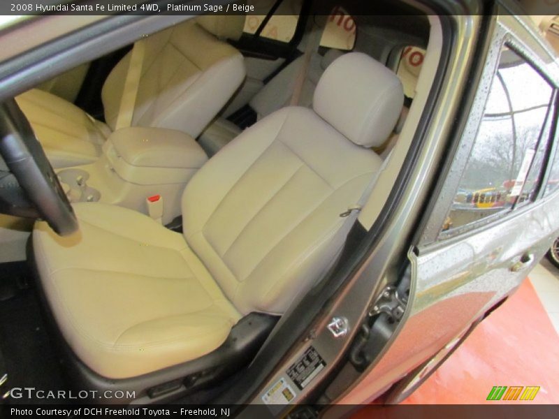 Platinum Sage / Beige 2008 Hyundai Santa Fe Limited 4WD
