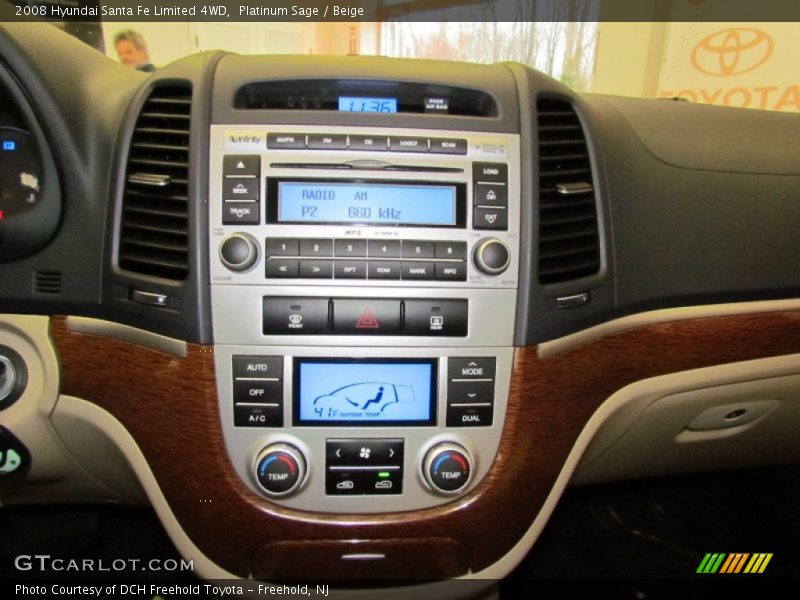 Platinum Sage / Beige 2008 Hyundai Santa Fe Limited 4WD