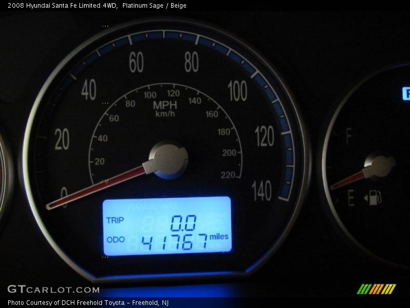 Platinum Sage / Beige 2008 Hyundai Santa Fe Limited 4WD