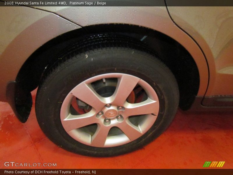 Platinum Sage / Beige 2008 Hyundai Santa Fe Limited 4WD