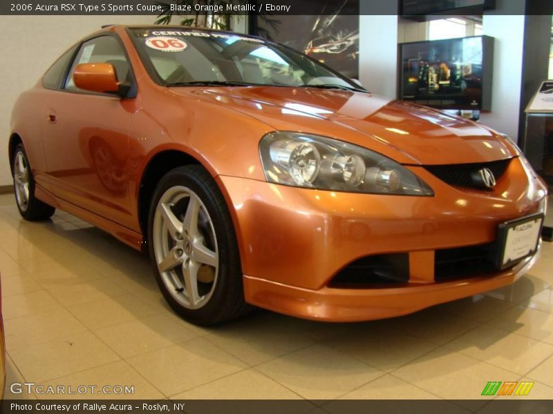 Blaze Orange Metallic / Ebony 2006 Acura RSX Type S Sports Coupe