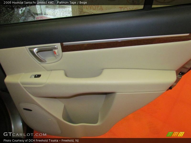 Platinum Sage / Beige 2008 Hyundai Santa Fe Limited 4WD