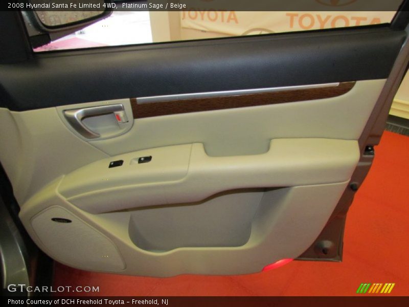 Platinum Sage / Beige 2008 Hyundai Santa Fe Limited 4WD