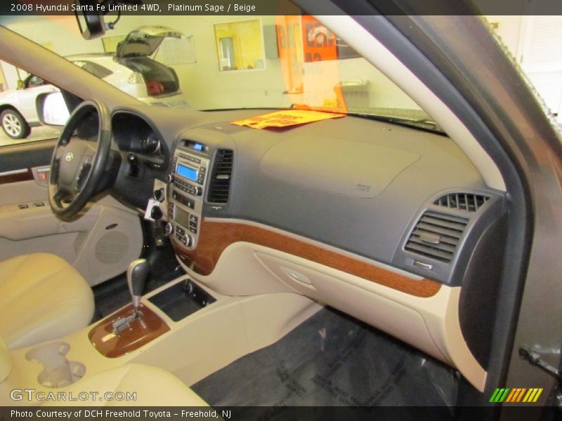 Platinum Sage / Beige 2008 Hyundai Santa Fe Limited 4WD