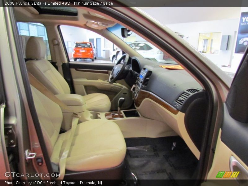 Platinum Sage / Beige 2008 Hyundai Santa Fe Limited 4WD